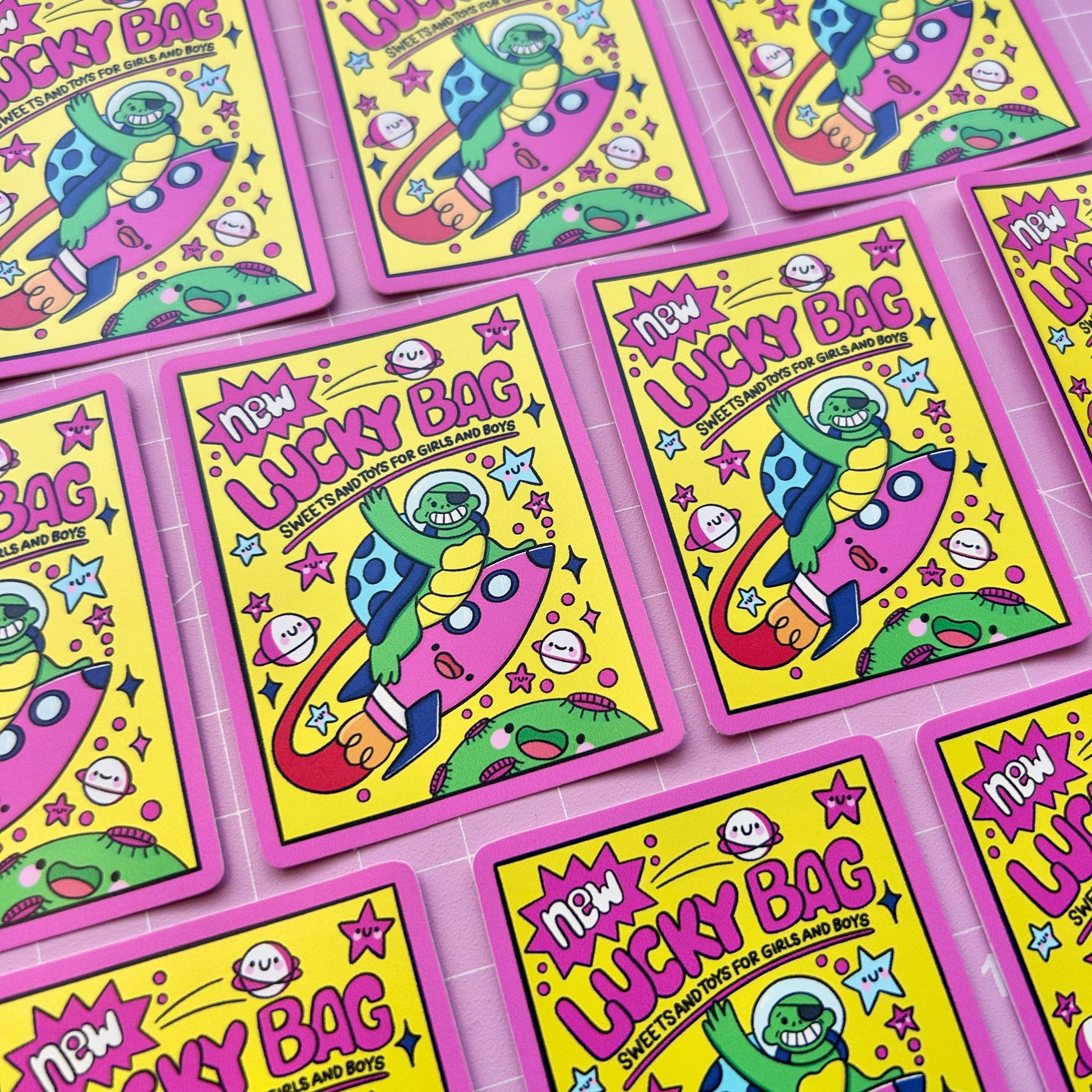 90s Lucky Bag Vinyl Sticker - Image 2