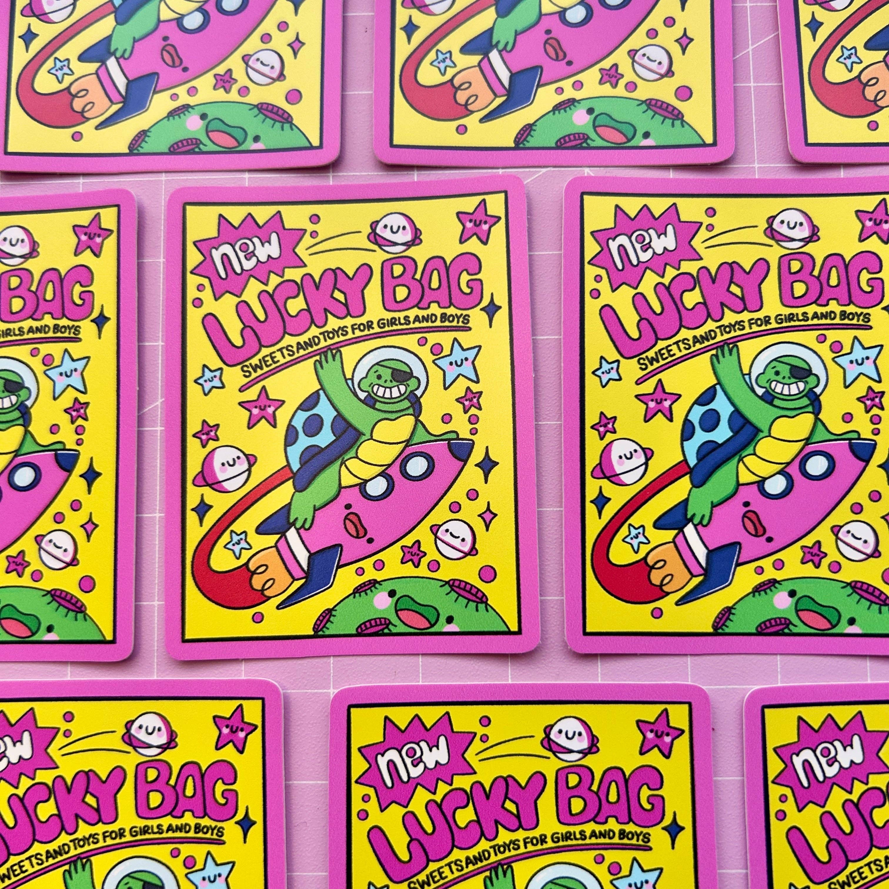 90s Lucky Bag Vinyl Sticker - Image 3