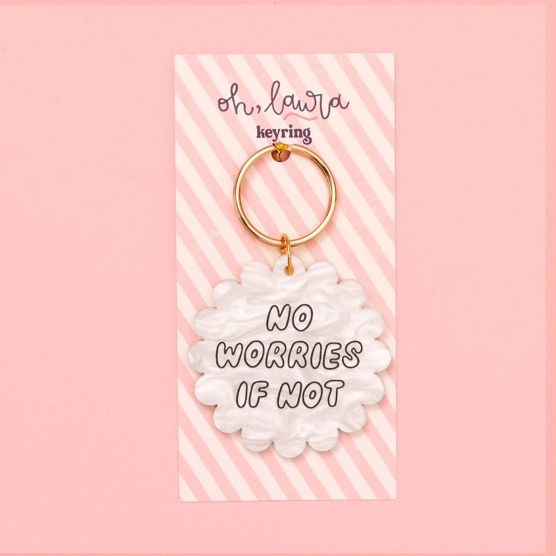 Acrylic keyring - no worries if not - Image 2