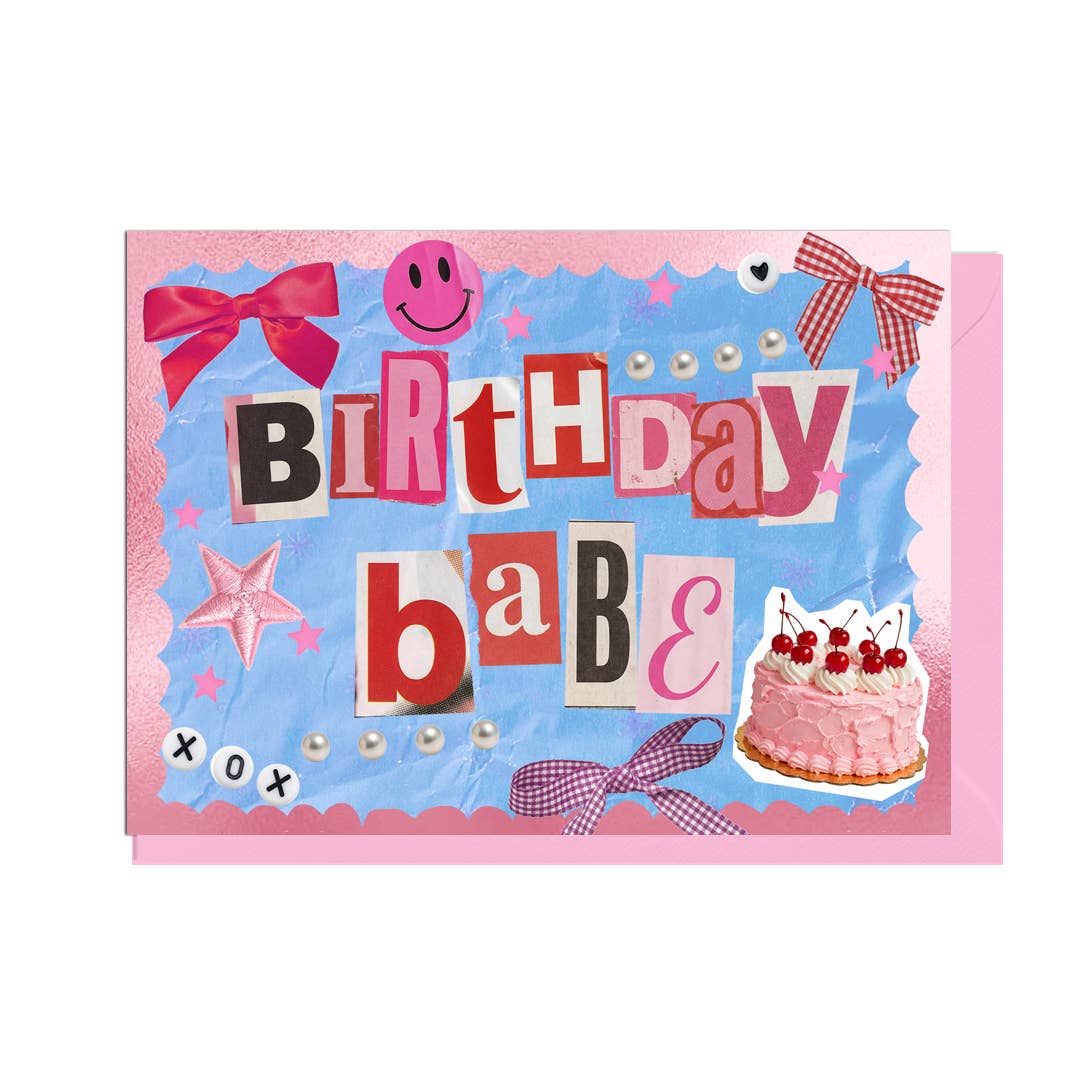Birthday Babe Junk Journal Card