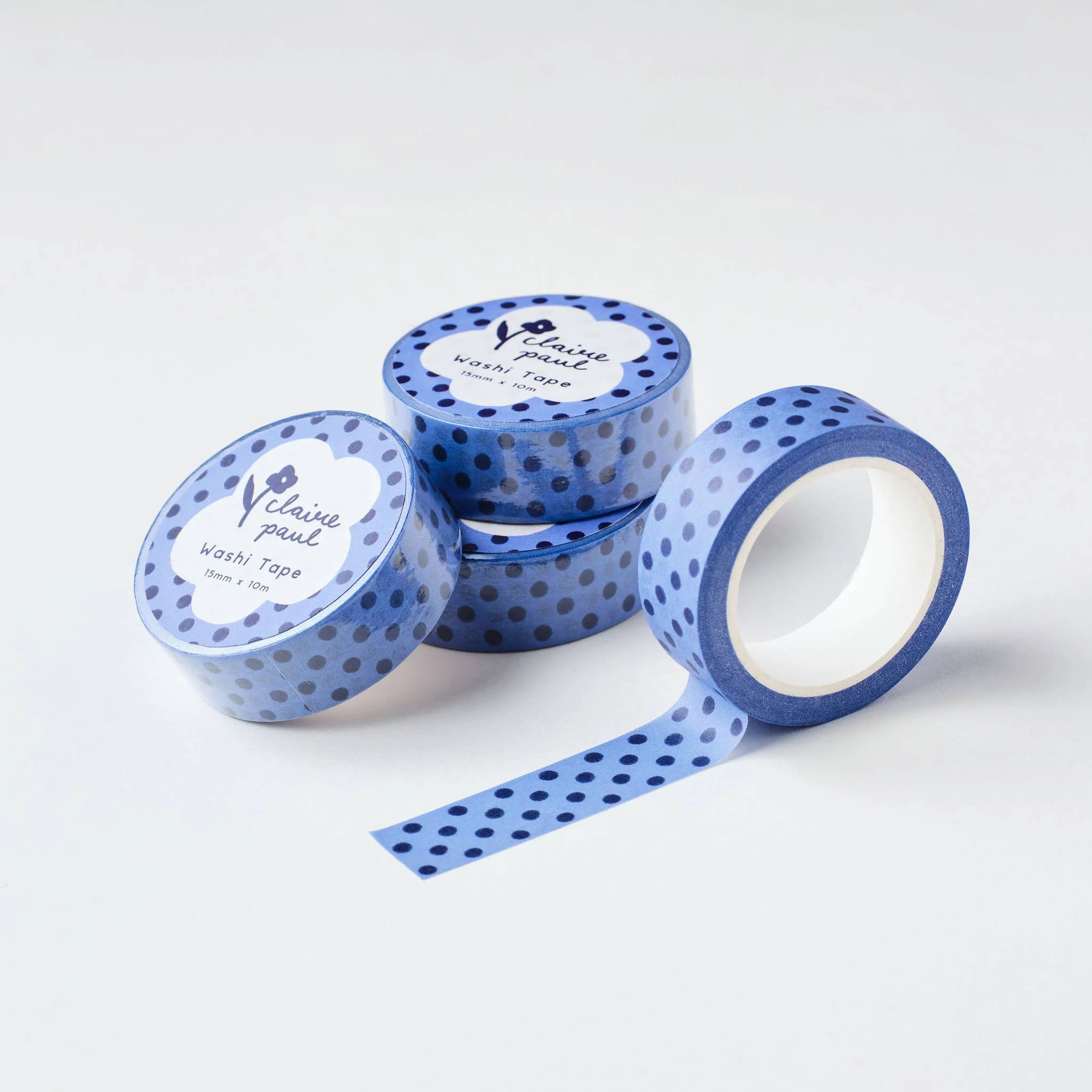 Blue Polka Dot Washi Tape - Image 2