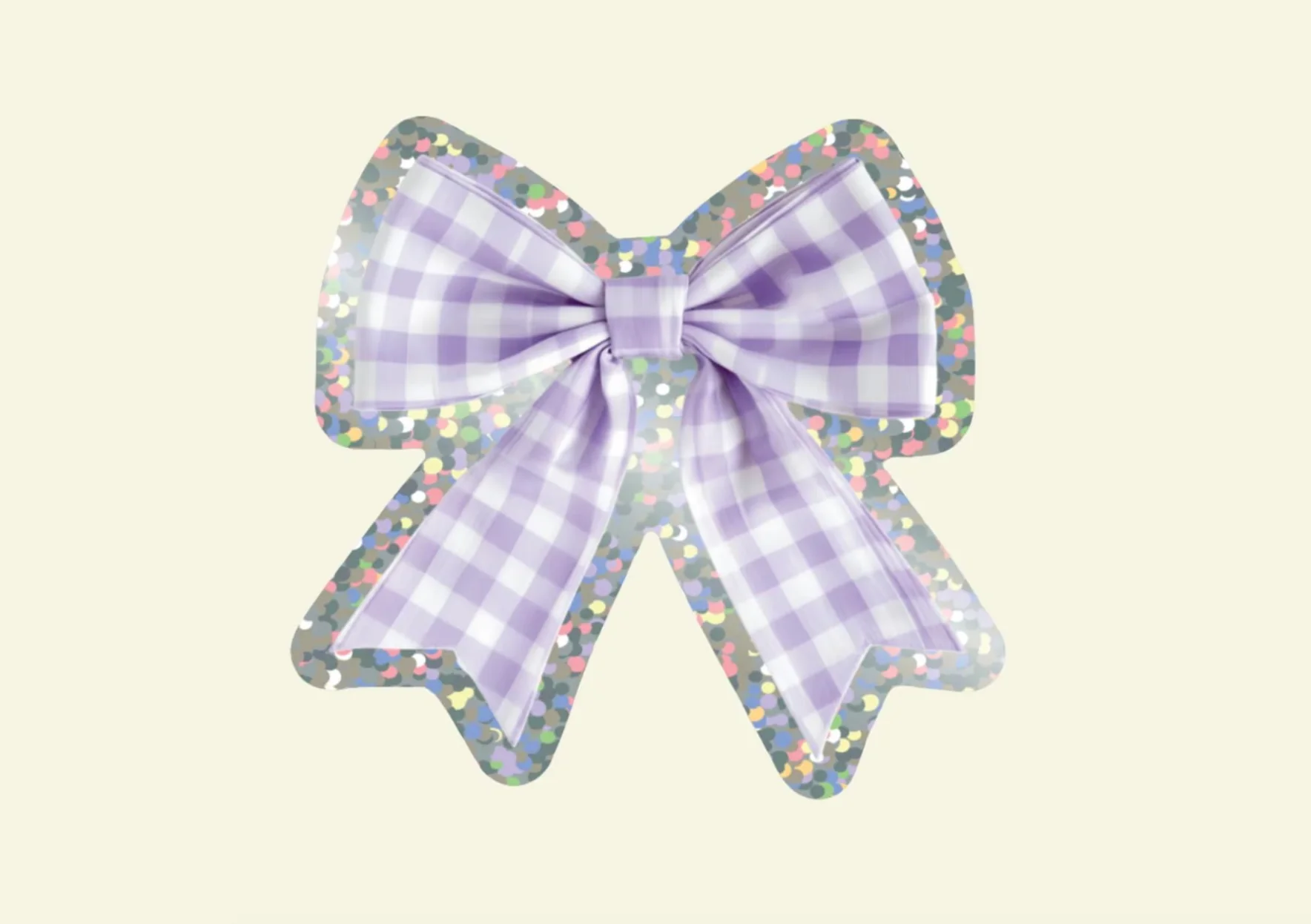 Bow Glitter Vinyl Sticker