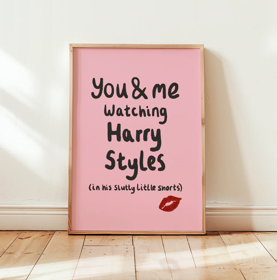 You & Me watching Harry Art Print