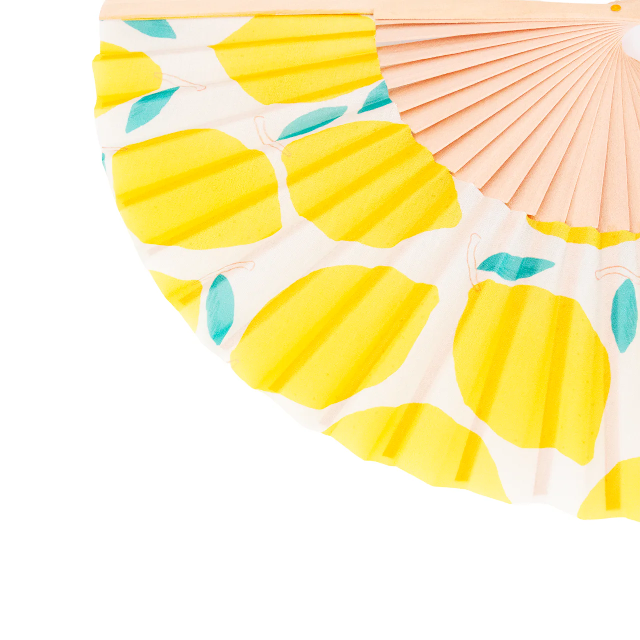 Citrus Yellow Hand Fan - Image 2