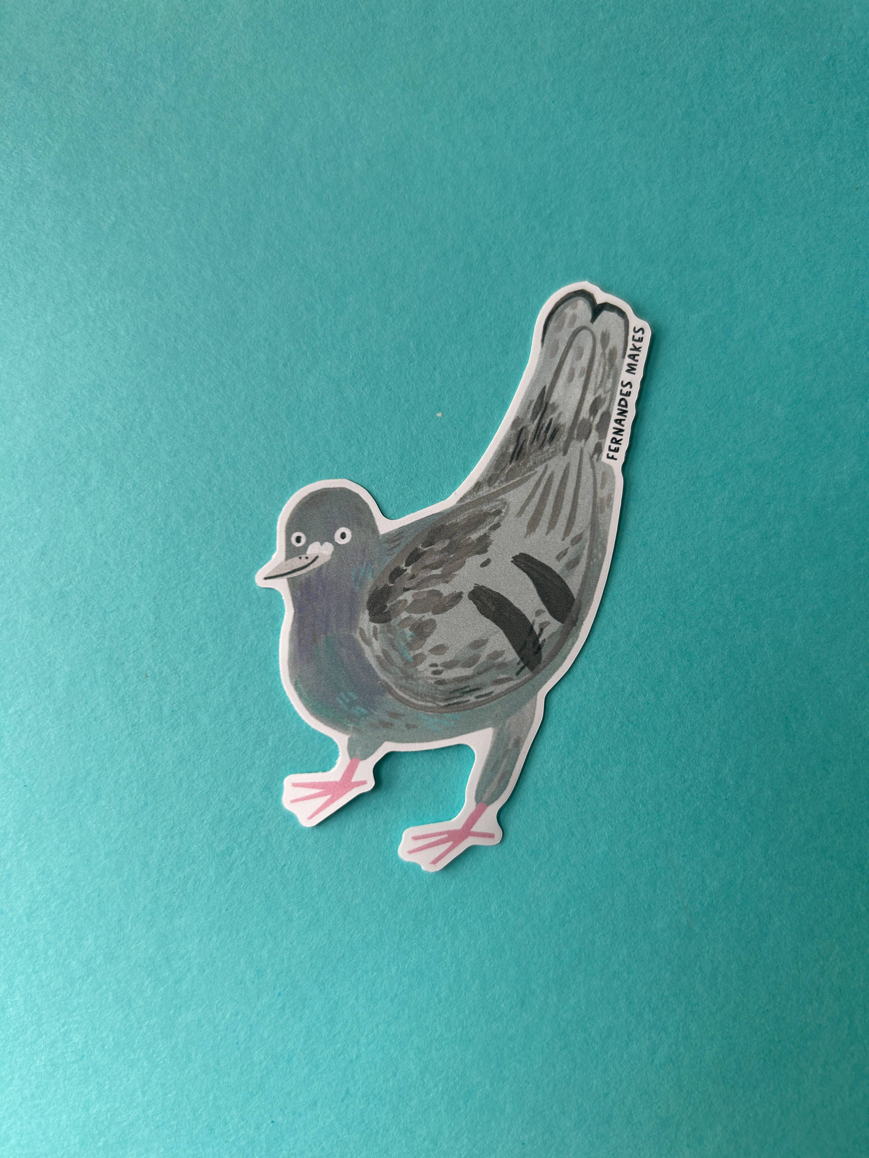 Clemence The Pigeon Vinyl Sticker - Image 2