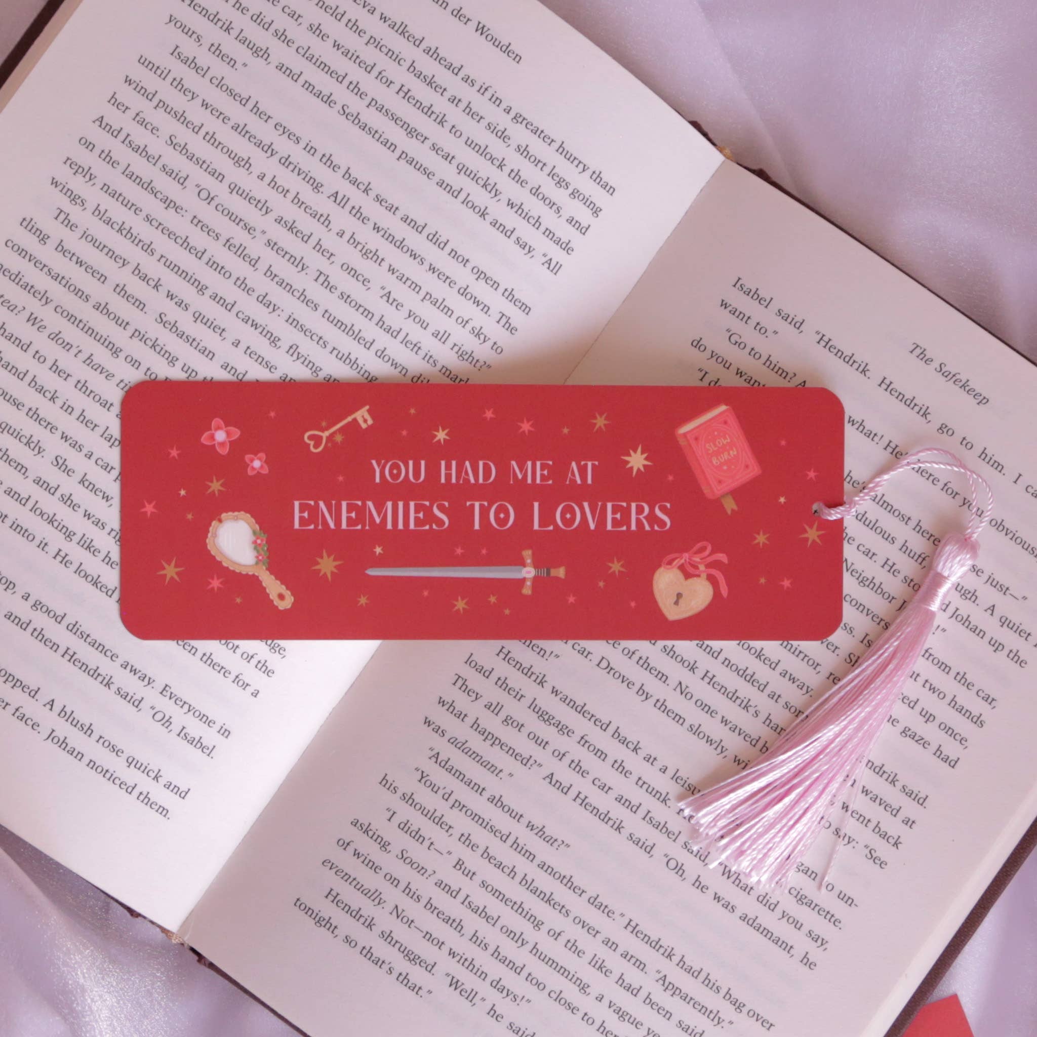 Enemies To Lovers Bookmark, Romantasy Bookmark with Tassel - Image 2