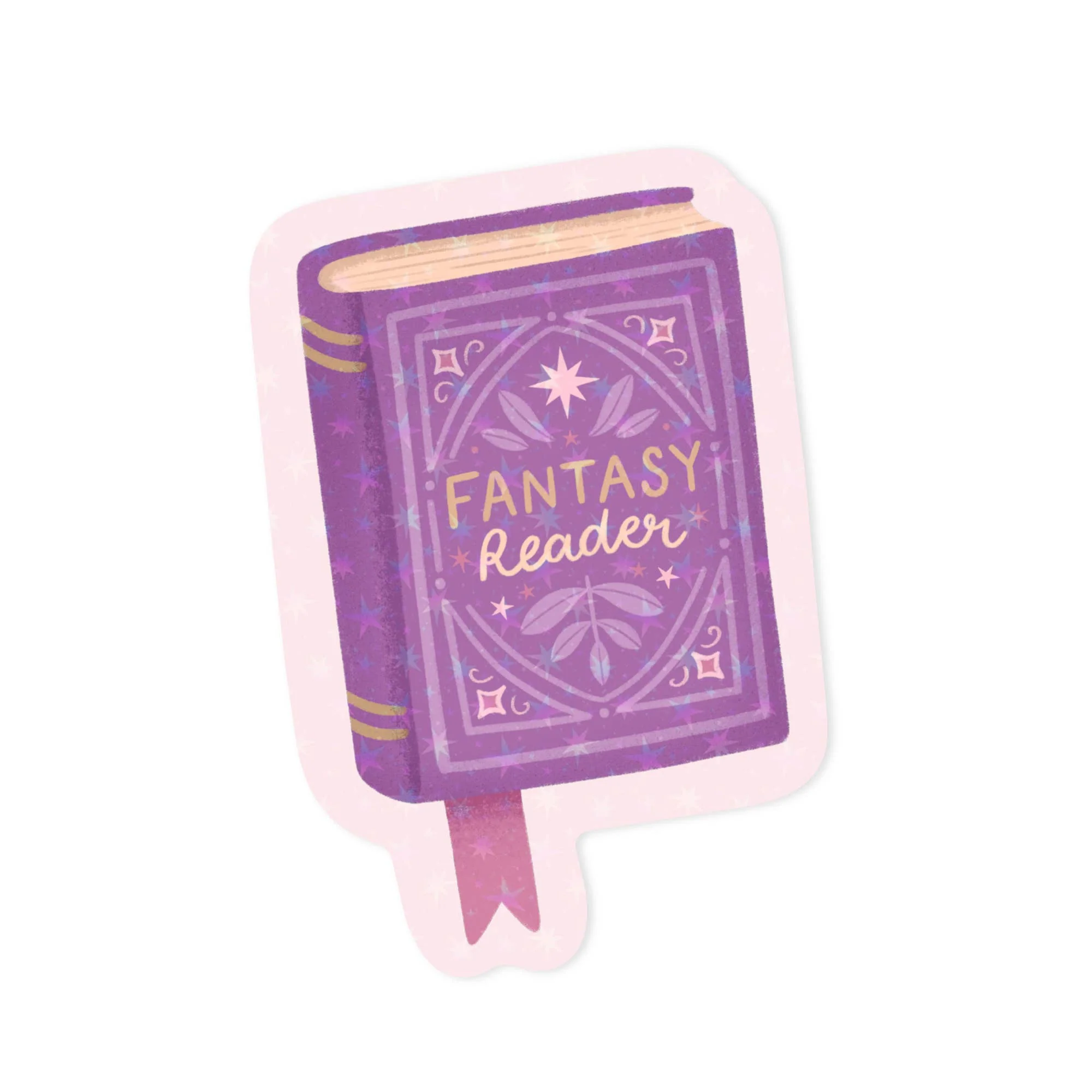 Fantasy Reader Holographic Vinyl Sticker - Book Sticker