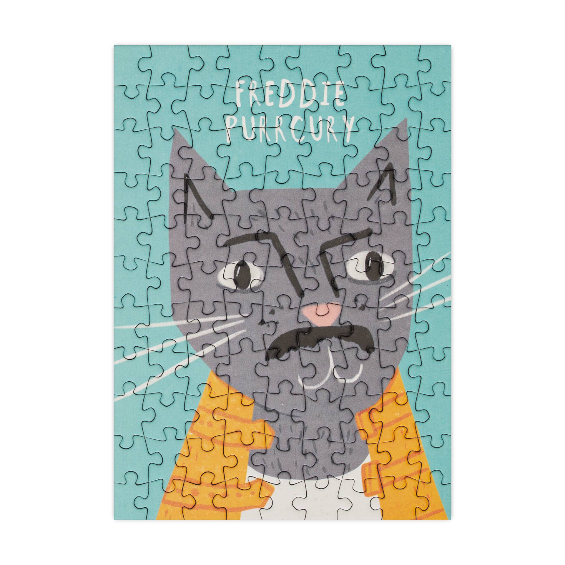 Freddie Purrcury - 99 Piece Mini Cat Jigsaw Puzzle - Image 2