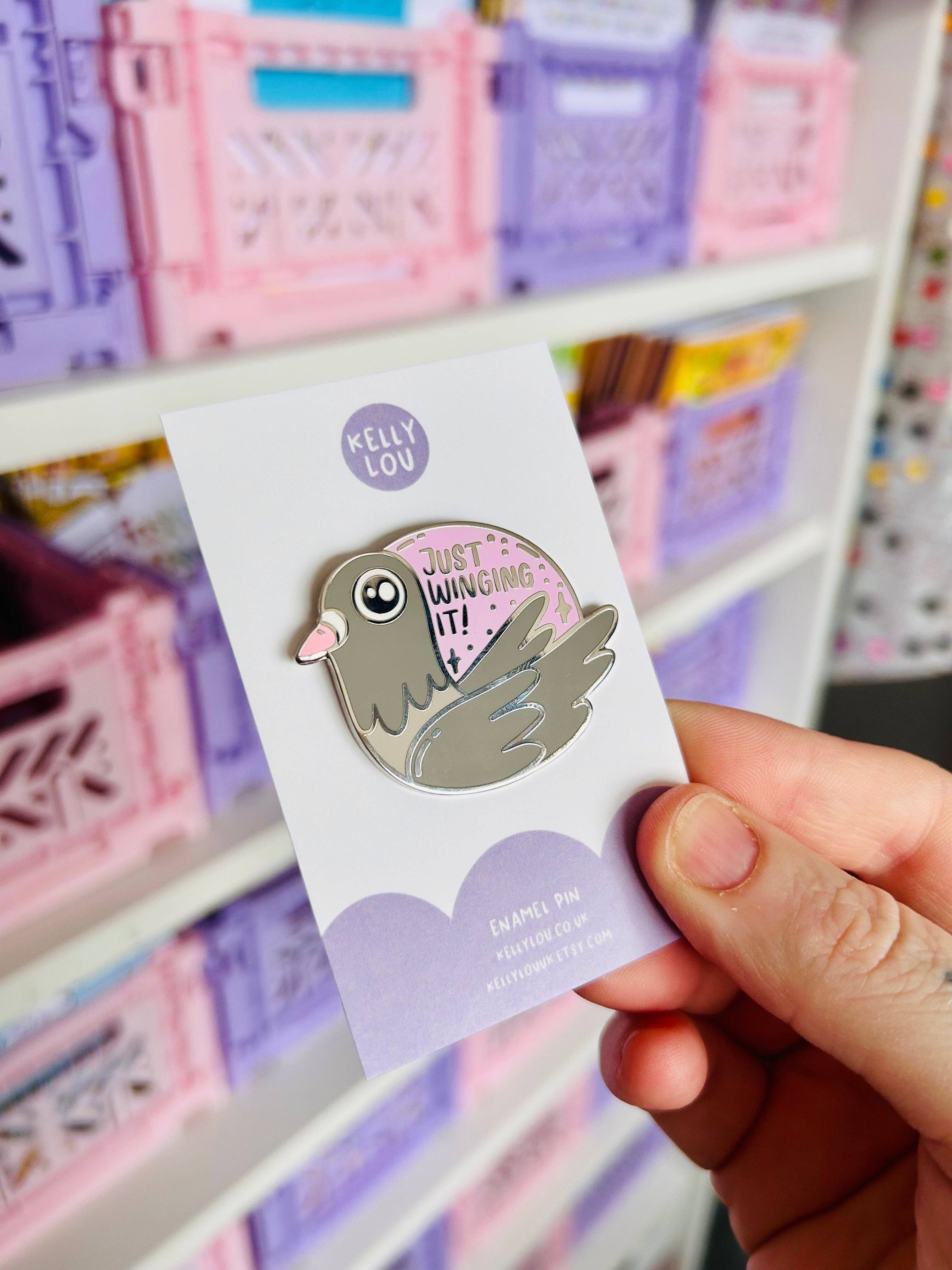 Just Winging It! Enamel Pin - Image 2