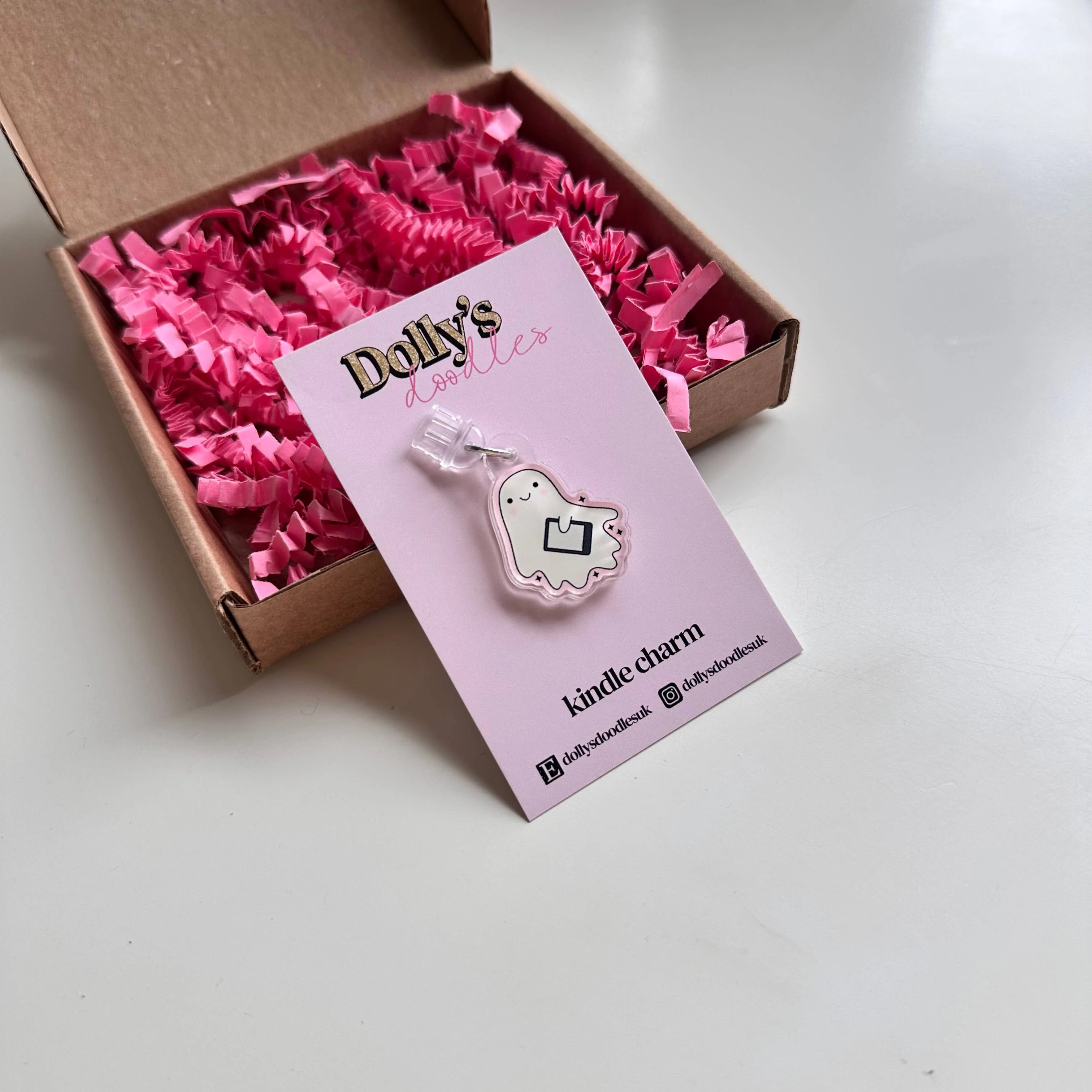 Kindle Charm - Cute Ghost Book Club Reading Gift - Image 2