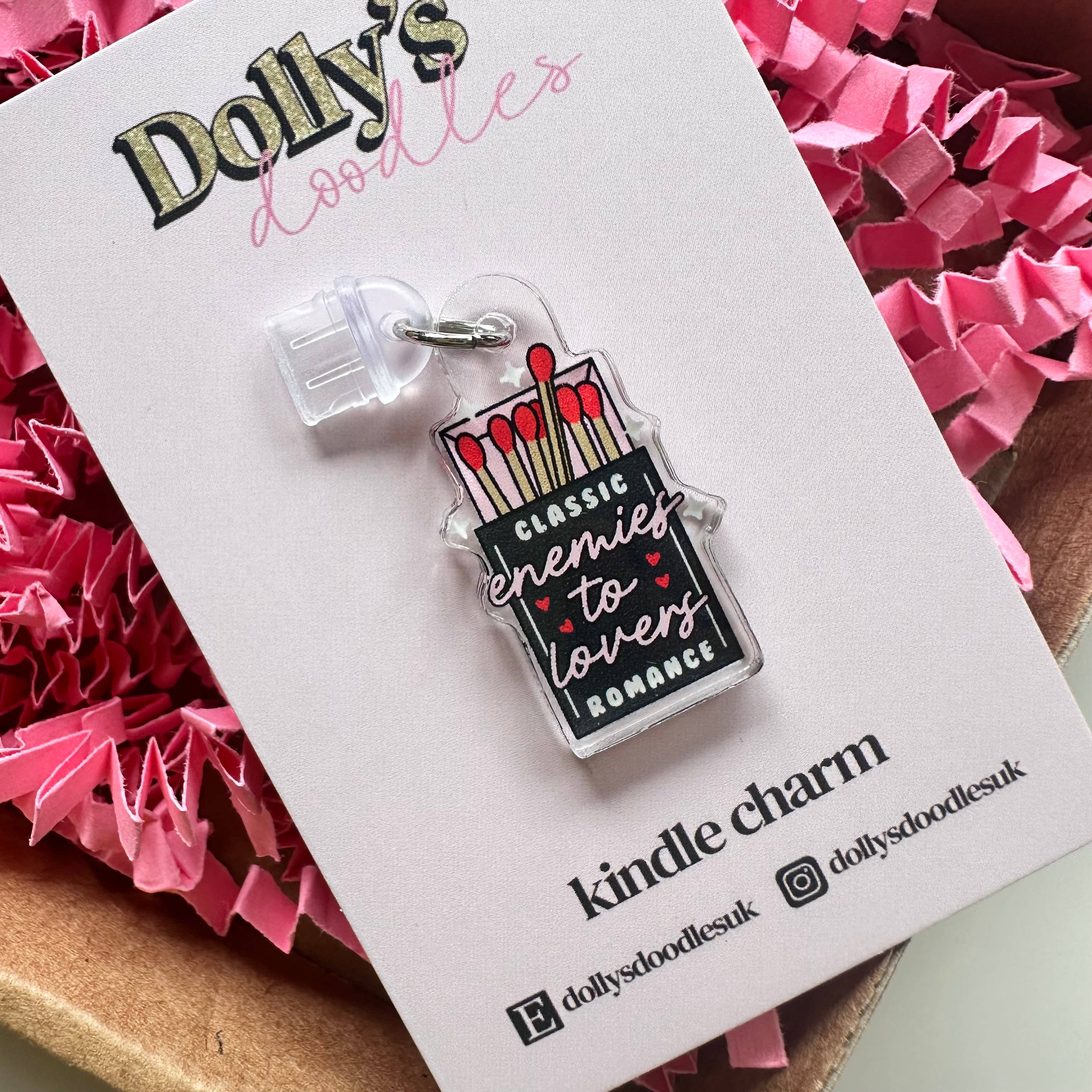 Kindle Charm -Enemies Romance Trope Book Club Reading Gift - Image 2