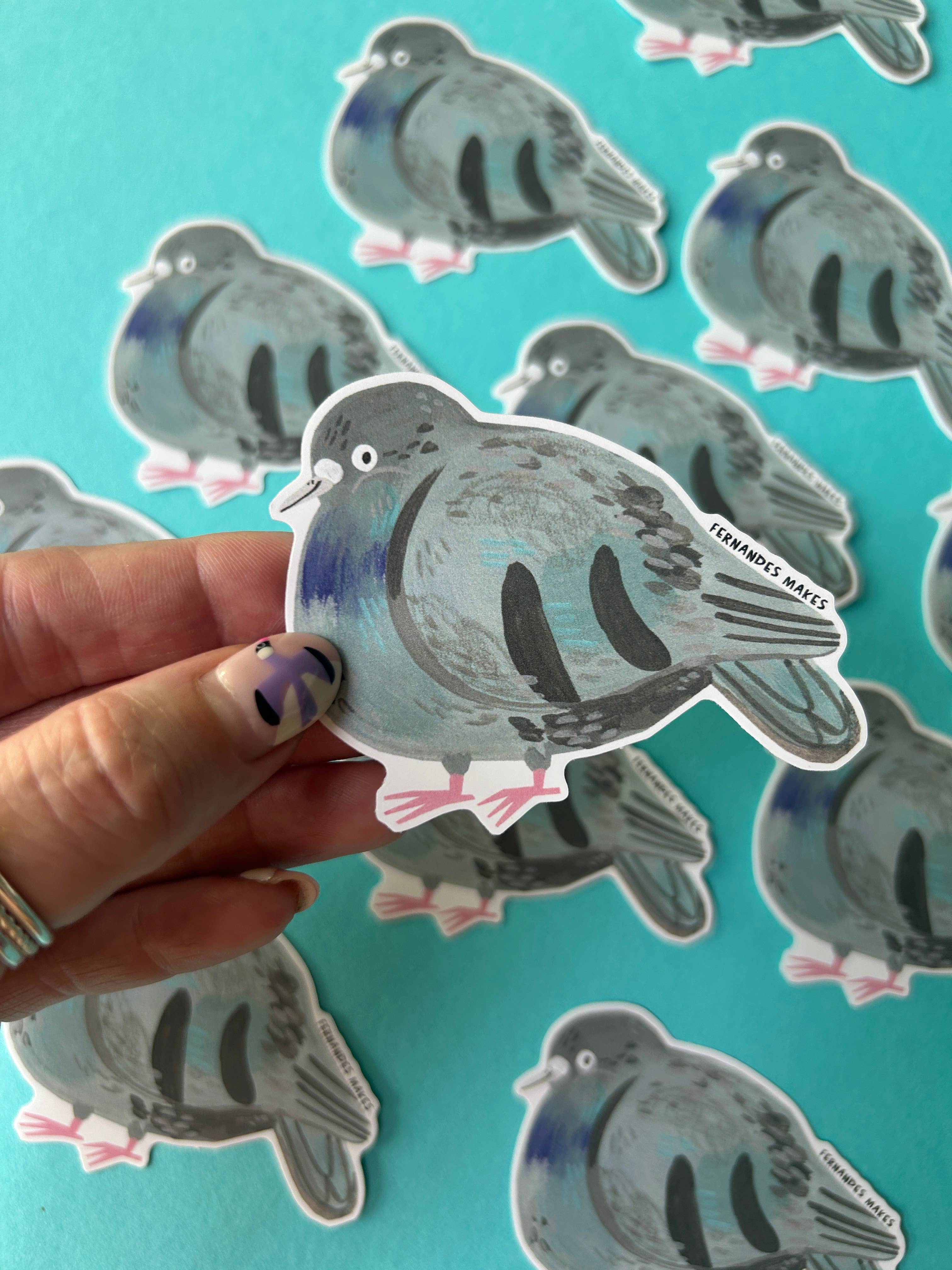 Merry The Pigeon Vinyl Sticker - Image 2