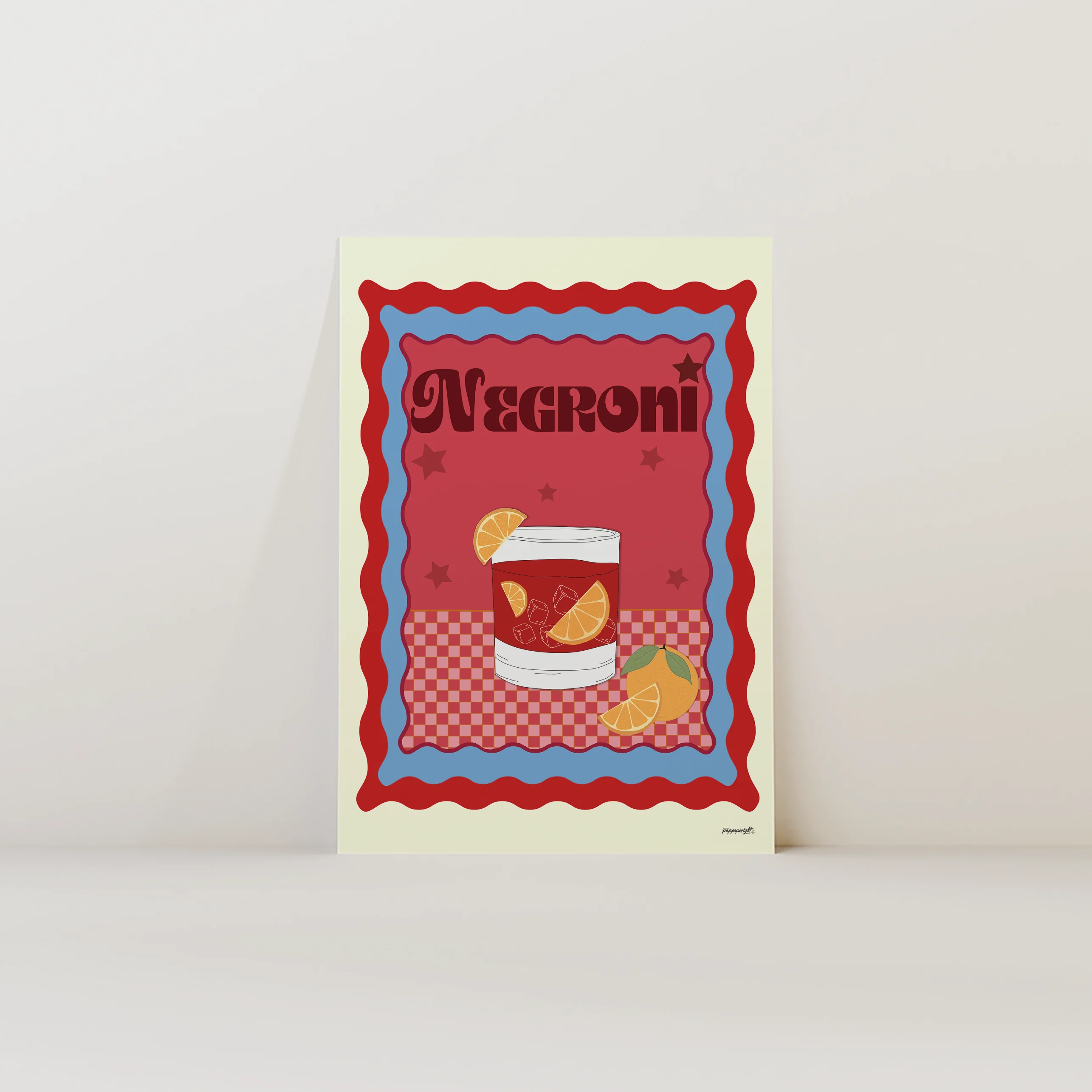Negroni Cocktail Print