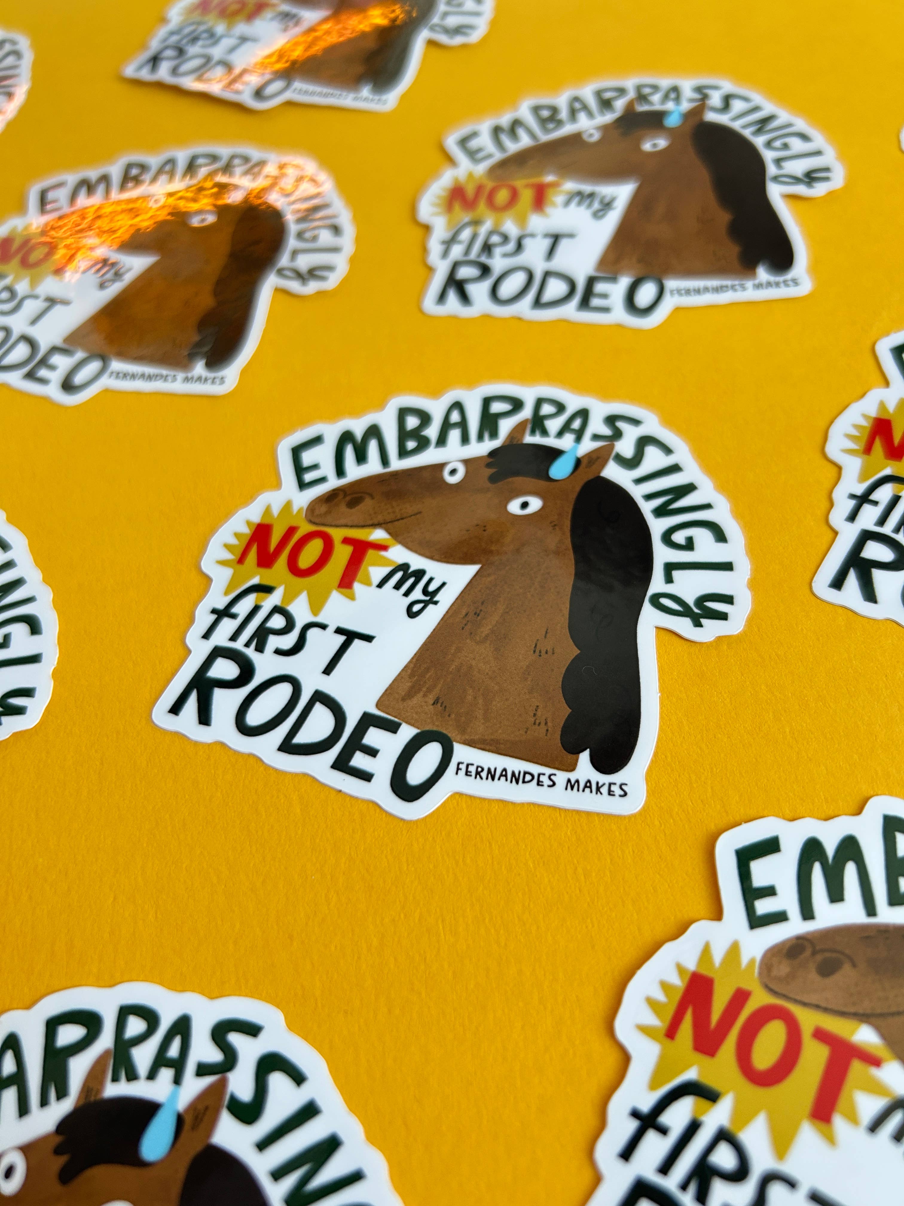 Not My First Rodeo Horse Gloss Vinyl Sticker - Image 2