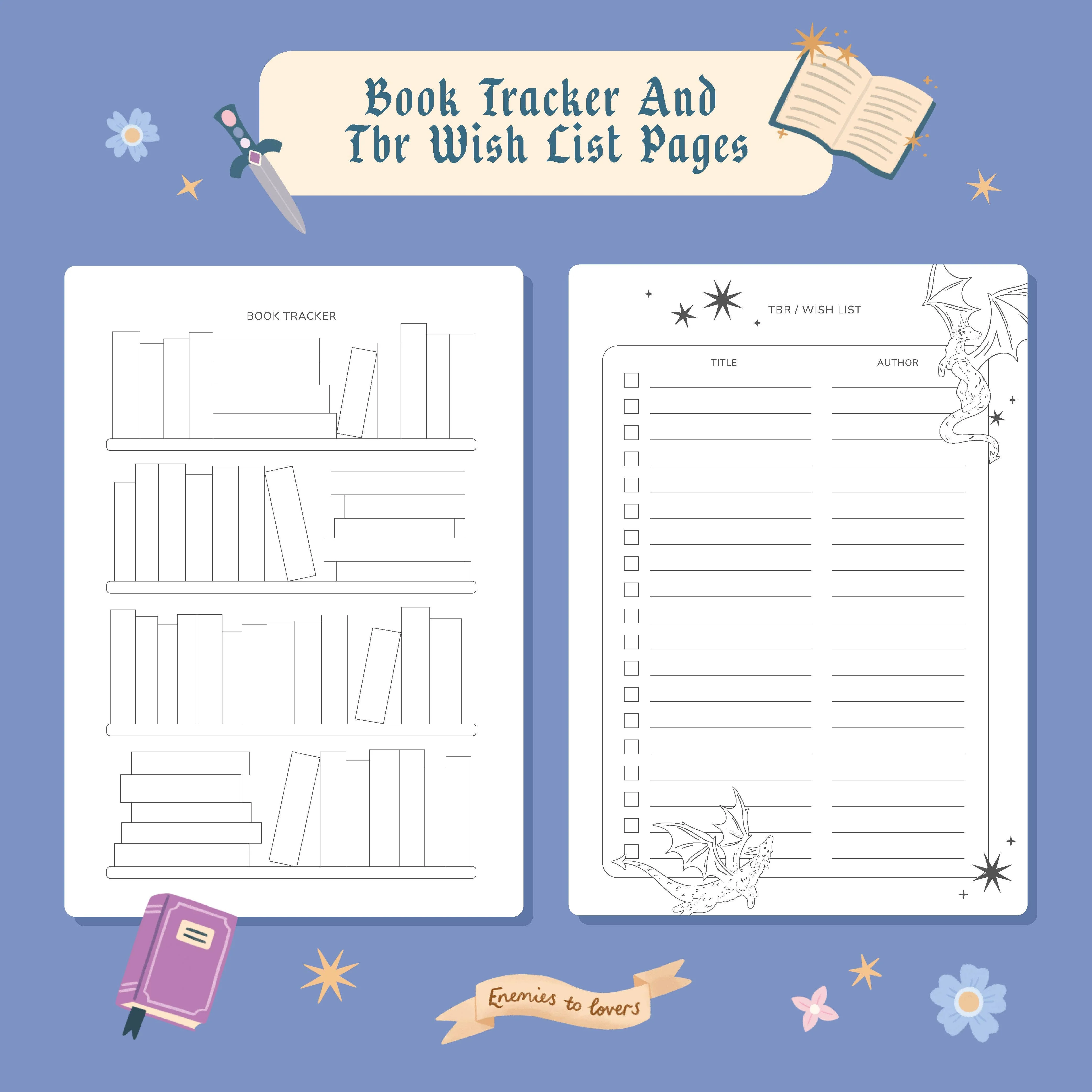 Reading Journal Dragon, Cosy Quest β 50 Book Review Notebook - Image 4