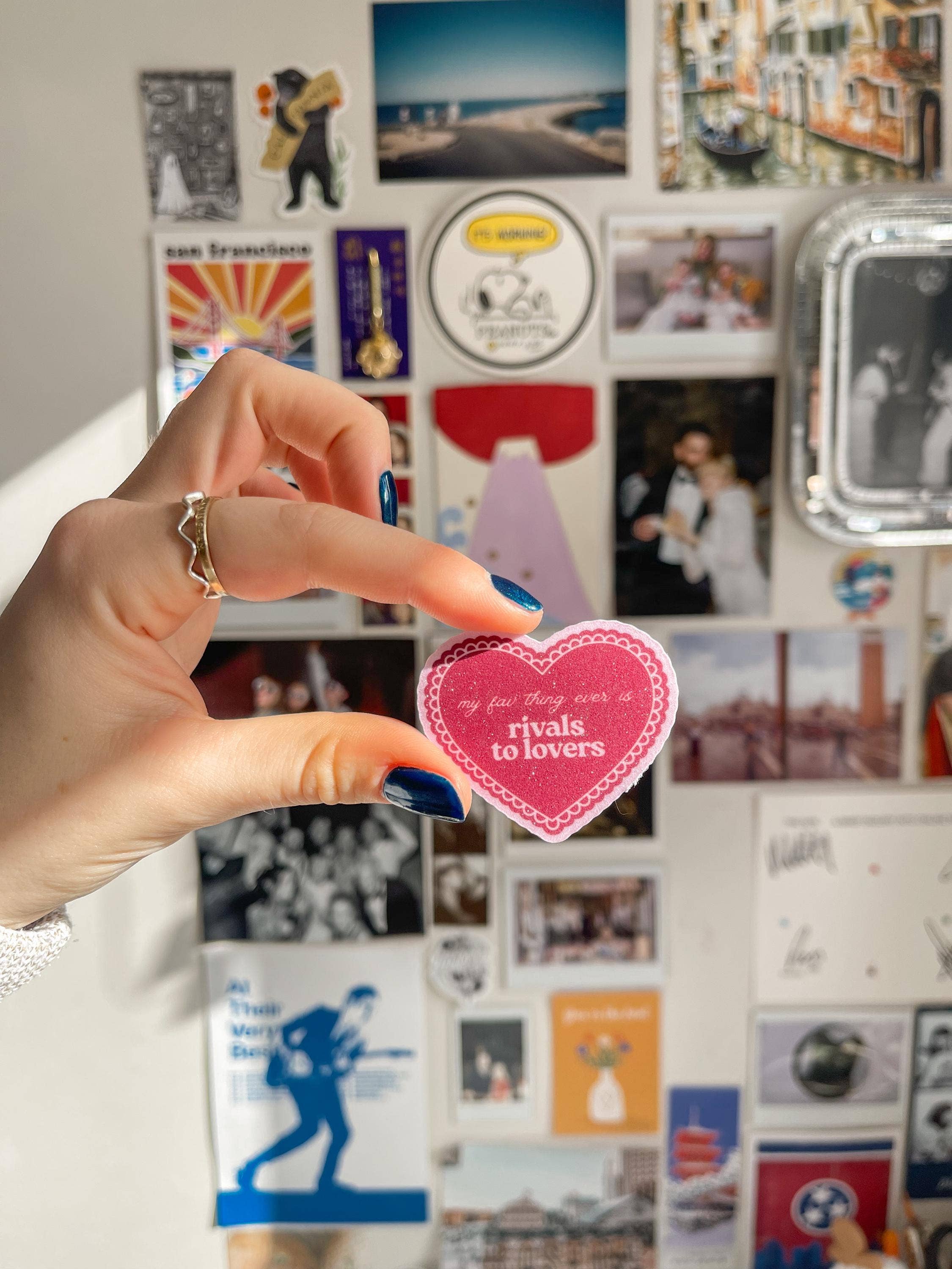 Rivals to Lovers Sticker | Sparkly Maroon Heart - Image 2
