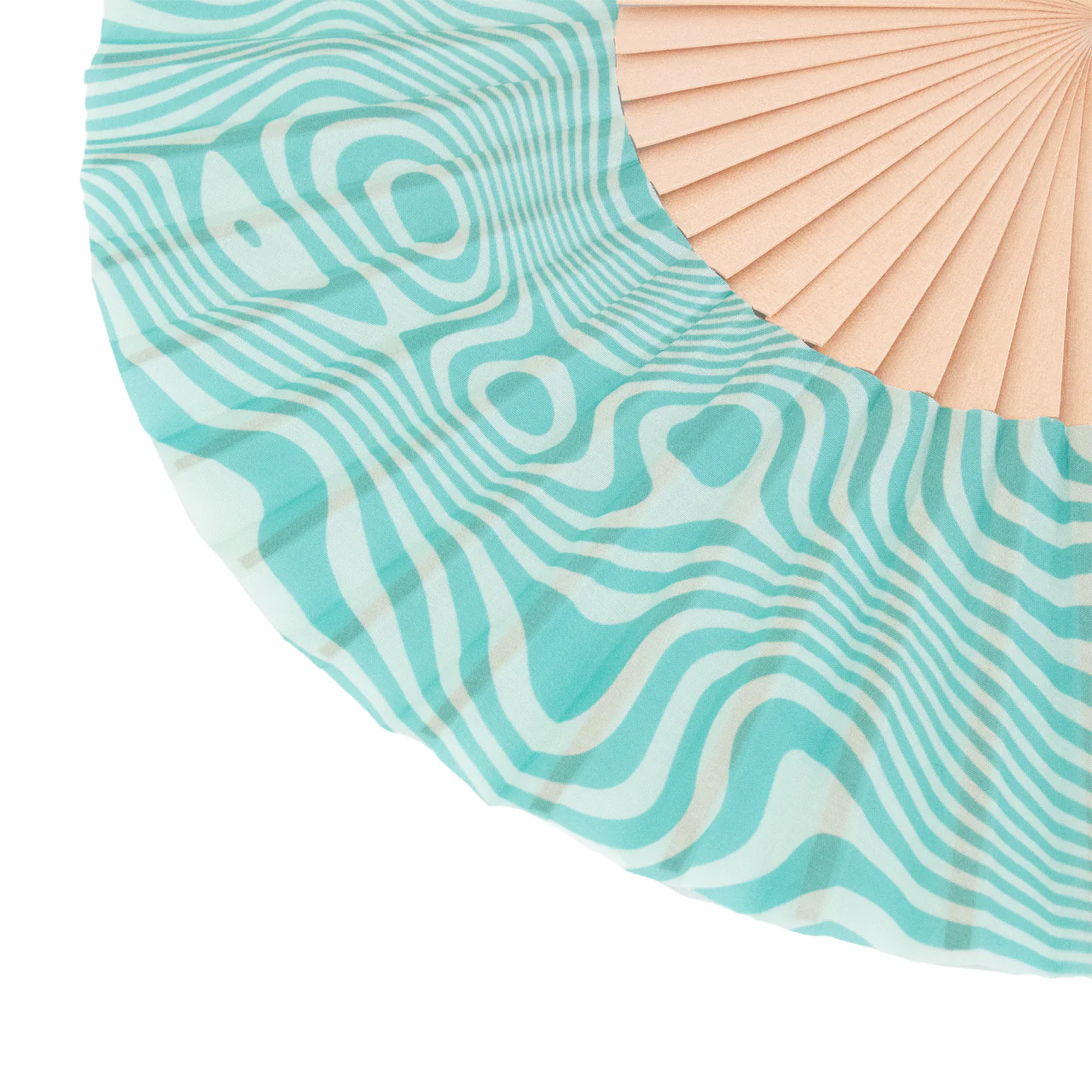 Sea Mint Green Blue Hand Fan - Image 5