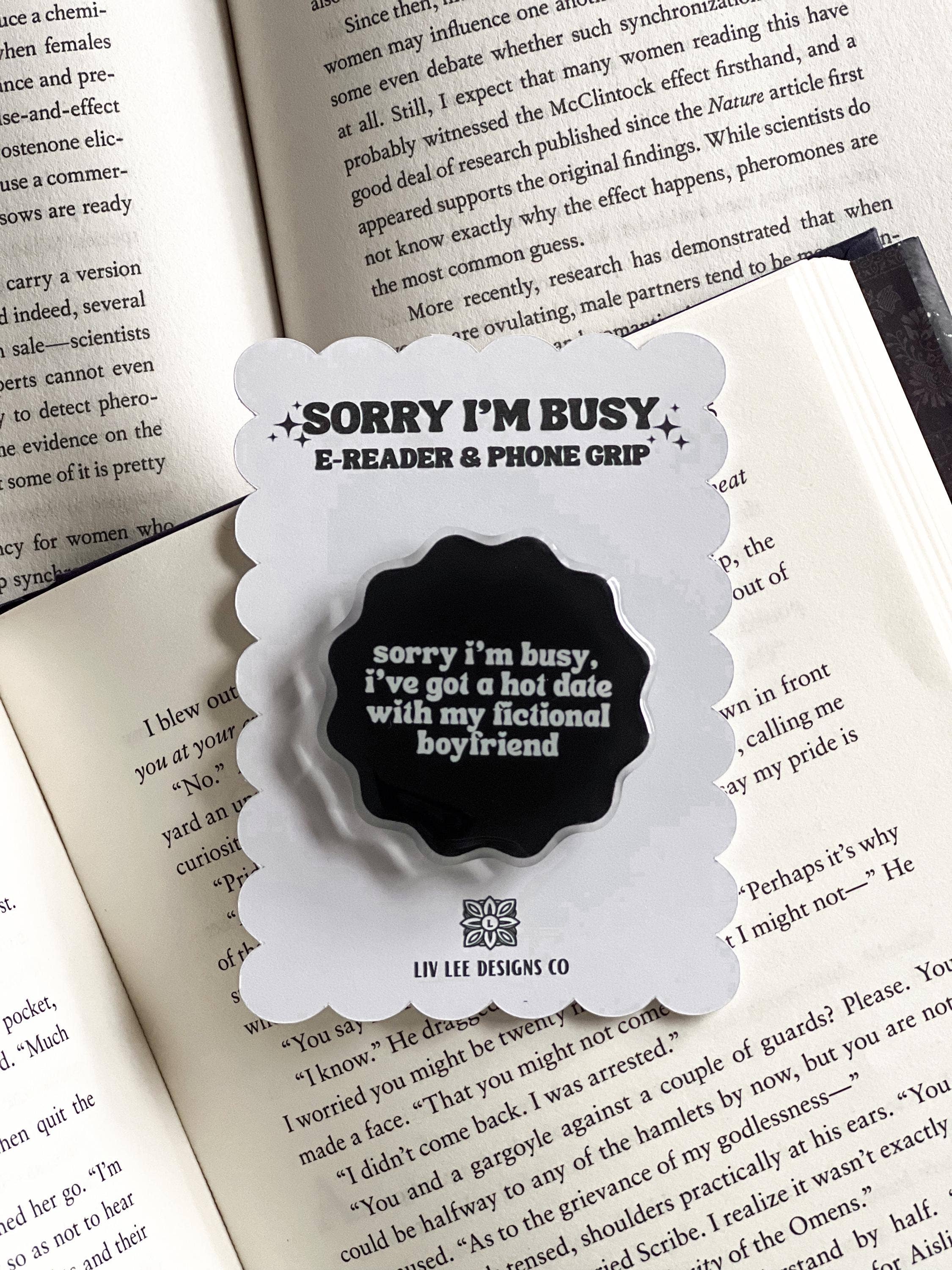 Sorry I'm Busy Kindle & Phone Grip - Image 2