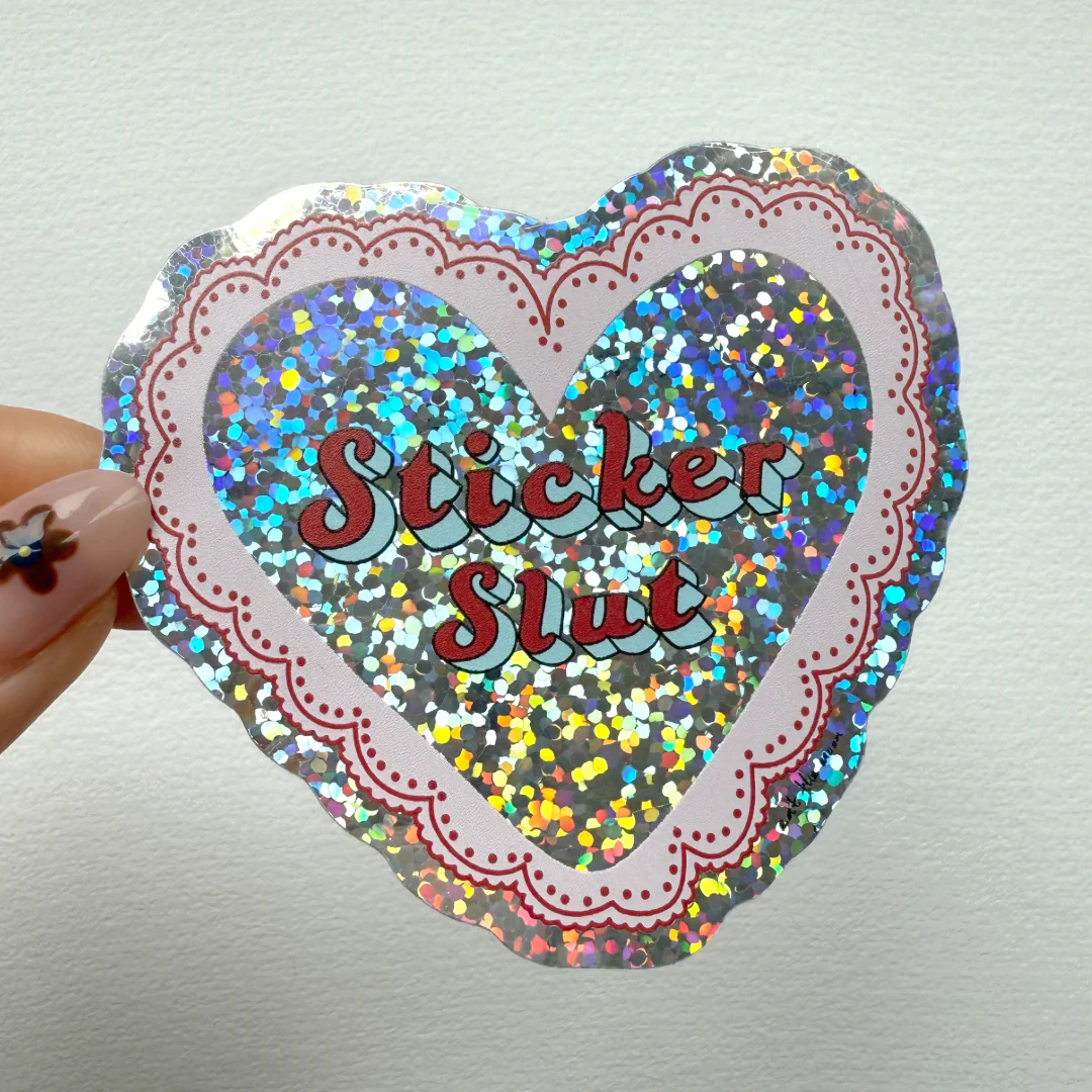 Sticker Slut Glitter Vinyl Sticker - Image 2
