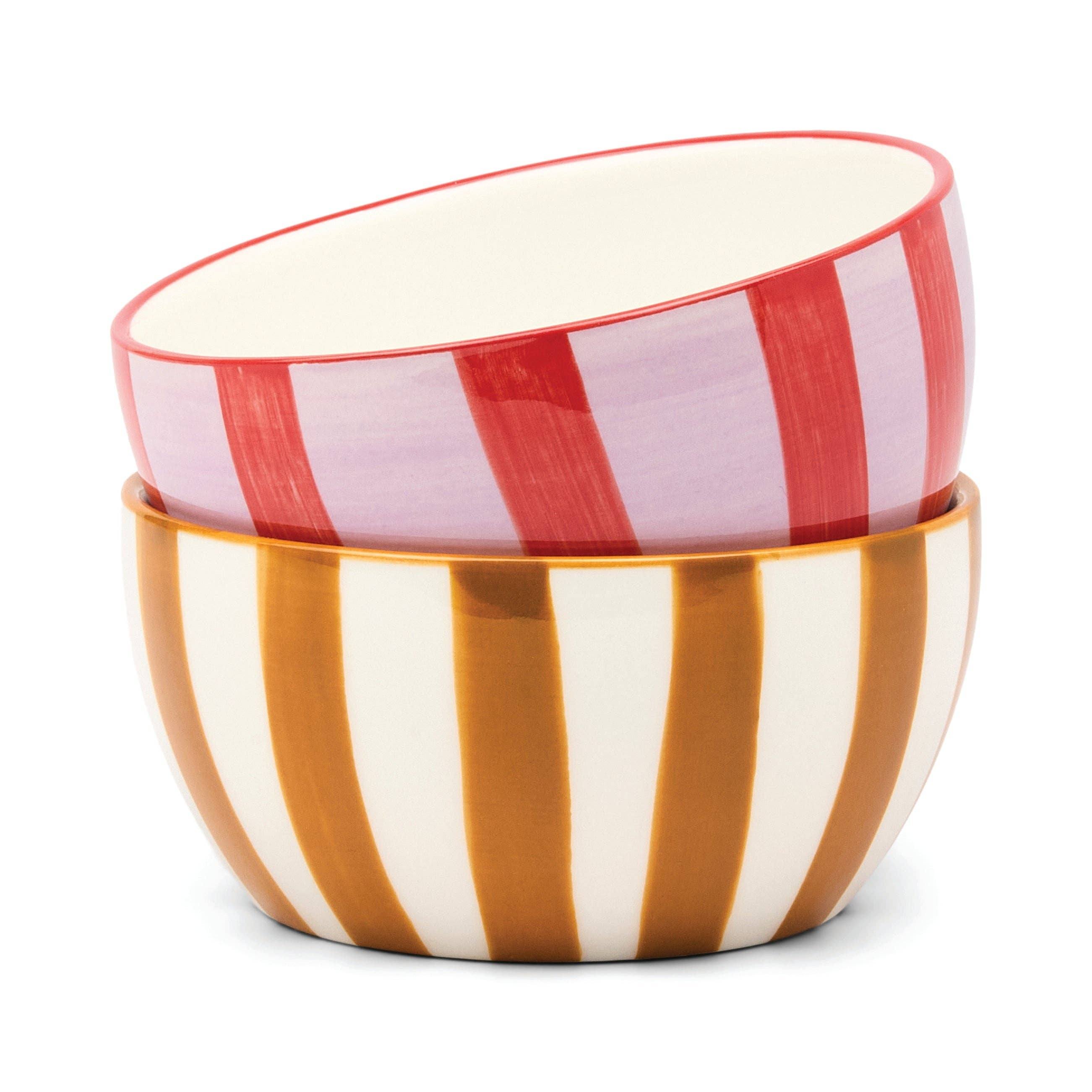 The Bella Dipping Bowls - Set of 2 - Ochre & Rust - Image 2