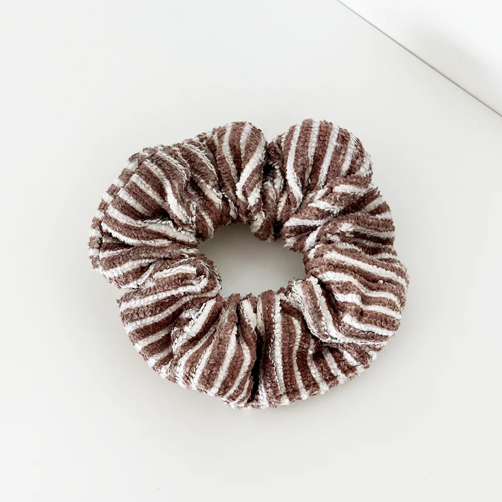 TOWEL Scrunchie - Chestnut Stripes