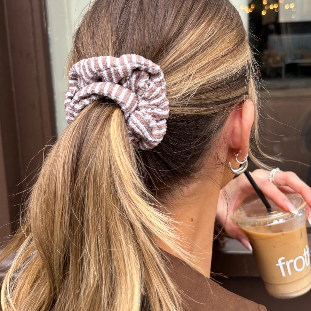 TOWEL Scrunchie - Chestnut Stripes - Image 2