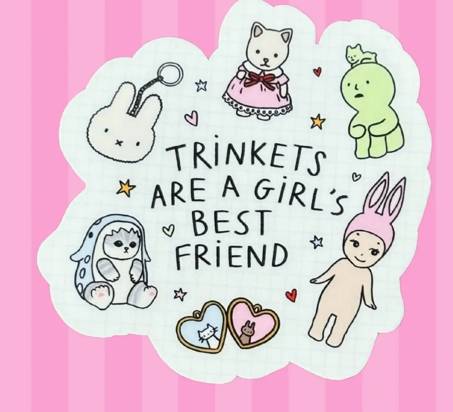 Trinkets Are A Girl's Best Friend Vinyl Sticker