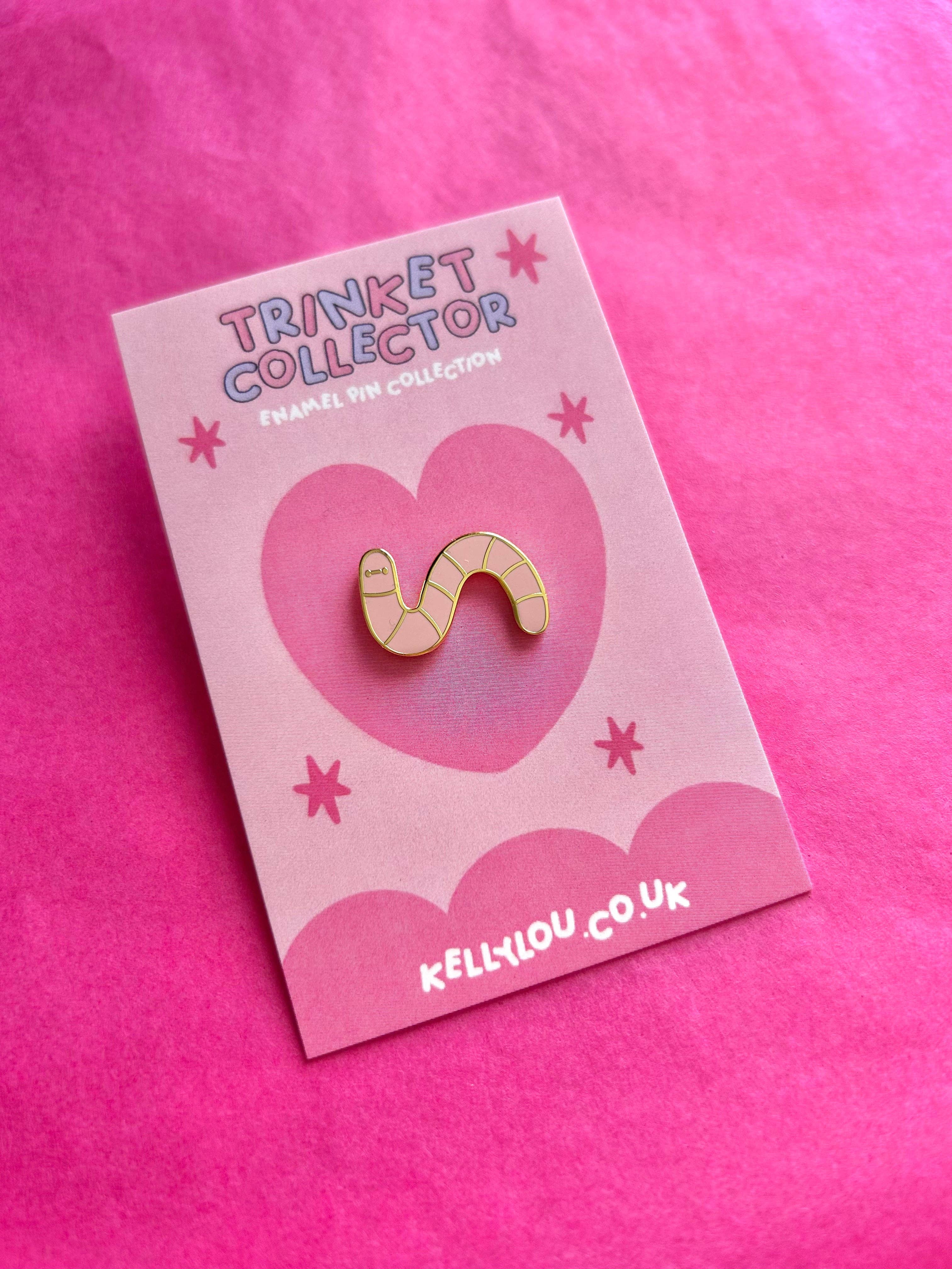 Worm Cutie -  Mini Enamel Pin - Image 2