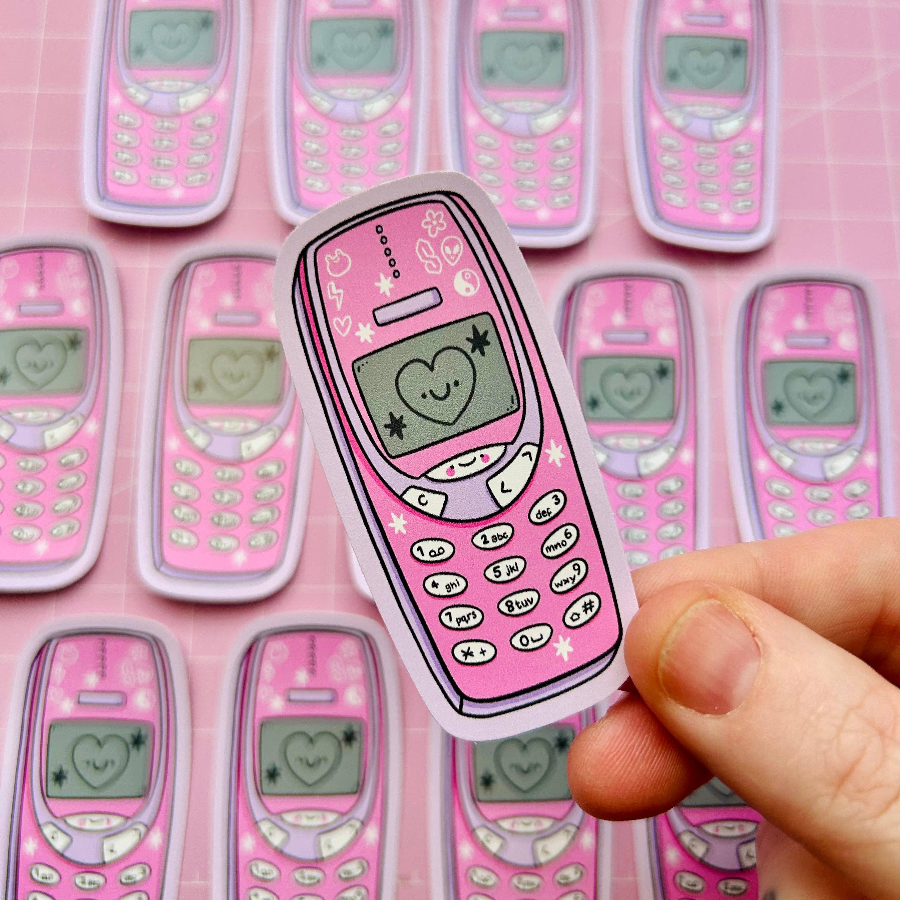 Y2K Mobile Phone Vinyl Sticker - Image 2