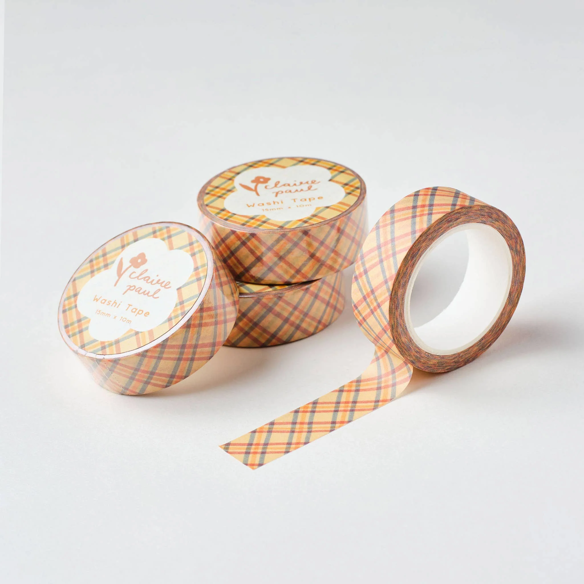 Yellow Check Washi Tape - Image 2